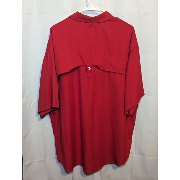 Reel Legends Mens Shirt RED Short Sleeve Fishing Vented Size XXL - Picture 10 of 13